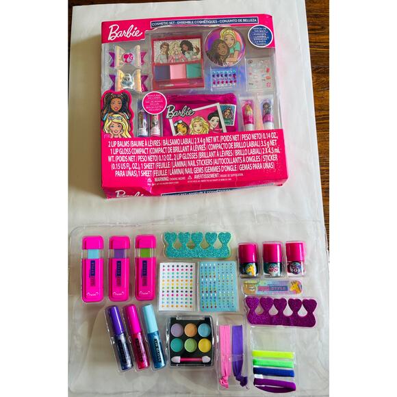Set of 2 Girls Pretend Play Dress Up Set Make Up Nail Polish Barbie - Picture 1 of 4